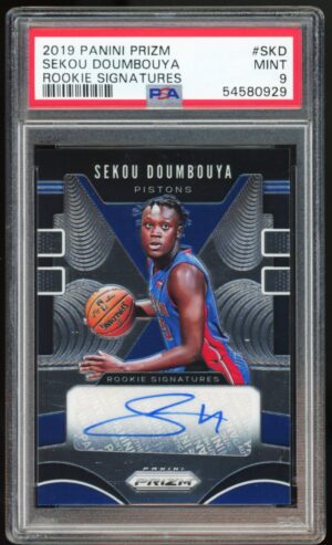 2019-20 Panini Prizm Signatures Sekou Doumbouya #RS-SKD PSA 9 Rookie Auto RC