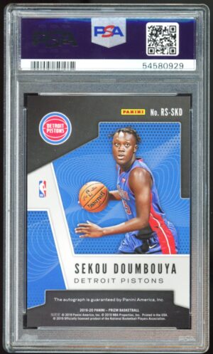 2019-20 Panini Prizm Signatures Sekou Doumbouya #RS-SKD PSA 9 Rookie Auto RC