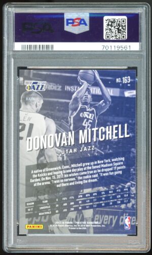 2017-18 Panini Prestige Donovan Mitchell Rain Rookie RC #163 - PSA 9 Mint