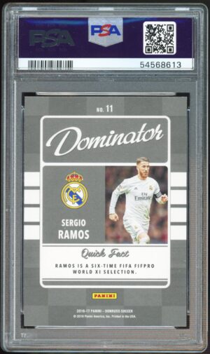 2016 Donruss Dominators #11 Sergio Ramos PSA 9!! PoP 2 Huske Tjekke DET