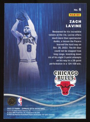 2022-23 Panini Donruss Optic Raining 3s Zach Lavine #6