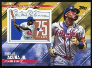 Ronald Acuna Jr. Patch GOLD /50 2022 Topps Update Jackie Robinson Day SEP-RAJ