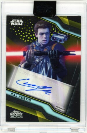 2022 Topps Chrome Star Wars Black Cameron Monaghan as Cal Kestis #A-CM Gold Refractor Auto /50