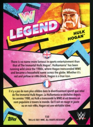 2021 Topps WWE Superstars Legend Hulk Hogan #150