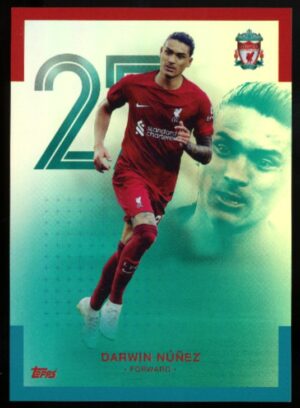 2022-23 Topps Liverpool FC Team Set Darwin Nunez #18 Blue Foil /175