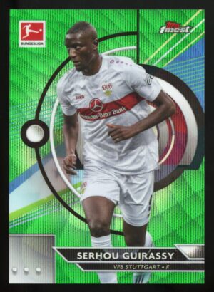 2022-23 Topps Finest Bundesliga Serhou Guirassy #140 Green Wave Refractor /99