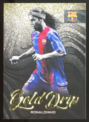 2022-23 Topps FC Barcelona Team Set Gold Drip Ronaldinho #49