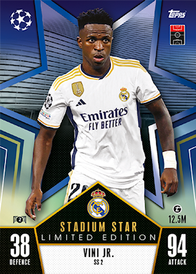 2023-24 Match Attax UEFA Vini Jr Stadium Star Limited Edition SS2 Real Madrid