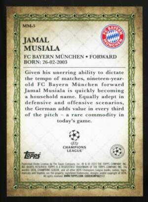 2022-23 Topps Merlin UEFA Club Competitions Merlin's Masters Jamal Musiala #MM-5