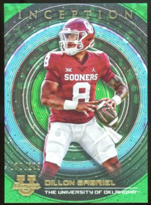 2022-23 Bowman Inception University Green Foil /299 Dillon Gabriel #99