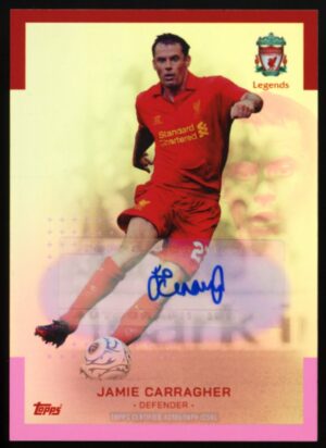 2022-23 Topps Liverpool FC Team Set Pink /99 Jamie Carragher #AU-JC Auto