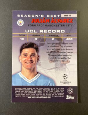 2023-24 Topps Chrome UEFA 1998 Shooting Stars #98-8 Julian Alvarez