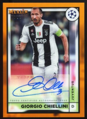 2022-23 Topps Merlin Giorgio Chiellini Orange Refractor /25 Auto #AC-GC