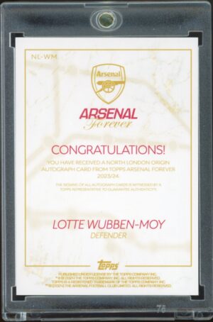 2023-24 Topps Arsenal Forever Lotte Wubben-Moy Green /99 Auto #AW-WM