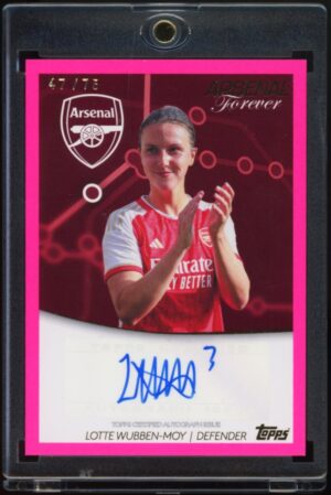 2023-24 Topps Arsenal Forever Lotte Wubben-Moy Pink /75 Auto #AW-WM