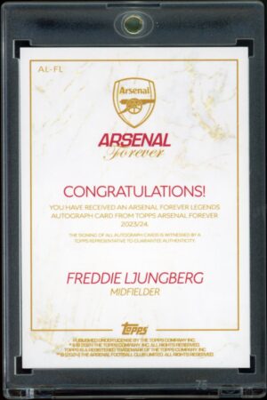 2024 Topps Forever Arsenal Set Freddie Ljungberg Auto Green /99 #AL-FL