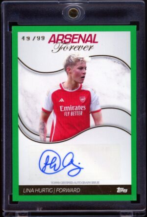 2023-24 Topps Arsenal Forever Lina Hurtig Green /99 Auto #AW-LH