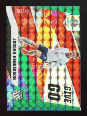 2020-21 Panini Mosaic UEFA Euro Give and Go Mosaic Green #6 Jordan Henderson