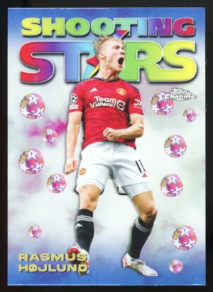 2023-24 Topps Chrome UEFA 1998 Shooting Stars #98-10 Rasmus Højlund