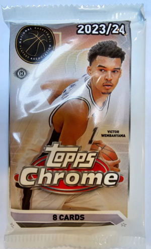 2023/24 Topps Chrome Basketball Hobby Pack - One Pack - En Pakke