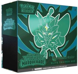 Pokemon Scarlet & Violet: Twilight Masquerade - Pokemon Center Elite Trainer Box (Teal Mask Ogerpon) - Boks med 11 Boosters, Promokort & Tilbehør