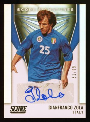 Panini Fifa Score 2021-22 Gianfranco Zola Score Signatures Autograph /99 #SS-GZ