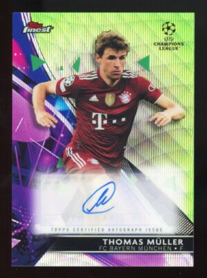 2023-24 Topps Finest THOMAS MULLER Green Wave /99 Auto #A-TM Bayern Munich