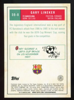 2022-23 Topps Chrome UEFA Club Competitions '1959 Topps #59-8 Gary Lineker