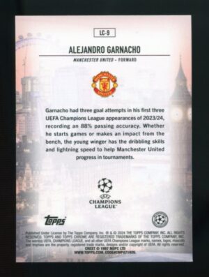 2023-24 Topps Chrome UEFA London Calling Alejandro Garnacho #LC-9