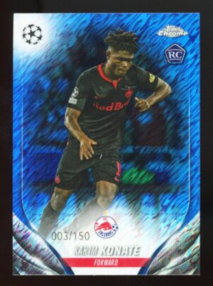 2023-24 Topps Chrome UEFA Club Competitions Blue Shimmer /150 Karim Konate #30