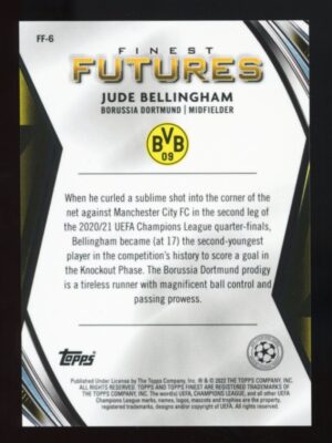 2021-22 Finest UEFA Champions League Finest Futures #FF6 Jude Bellingham