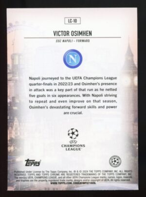 Victor Osimhen 2023-24 Topps Chrome UEFA Club Competitions #LC-10 London Calling