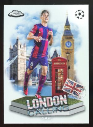 2023-24 Topps Chrome UEFA Club Competitions London Calling Gavi #LC-5