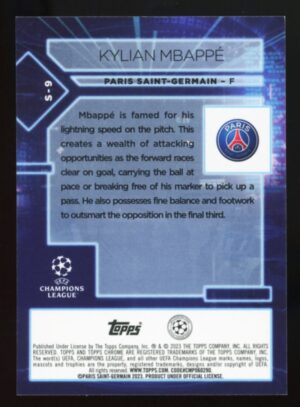 2022-23 Topps Chrome UEFA Club Competitions Specimens Kylian Mbappe Mbappé #S-9