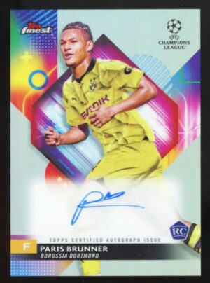 2023-24 Topps Finest UEFA Club Competitions Paris Brunner #A-PB Rookie Auto