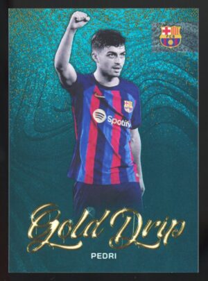 2022-23 Topps Paris Saint-Germain Team Set Pedri #48 Green Gold Drip /175