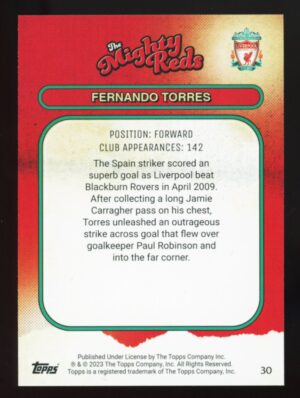 2023-24 Topps Liverpool Team Set Fernando Torres The Mighty Reds #30