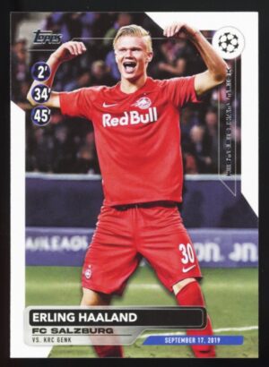 2023-24 Topps UEFA Club Competitions Historic Hat-Trick Erling Haaland #HH-5