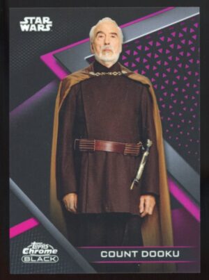 2022 Topps Chrome Black Star Wars Count Dooku Insert Parallel Red /10