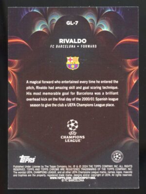 2023-24 Topps Chrome UEFA Club Competitions Golazo #GL7 Rivaldo