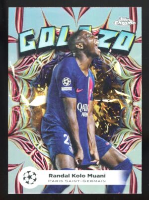 2023-24 Topps Chrome UEFA Club Competitions Golazo Randal Kolo Muani #GL-14