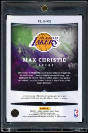 2023 Origins Max Christie#JJ-MCL Rookie Jumbo 3 Color Patch /35