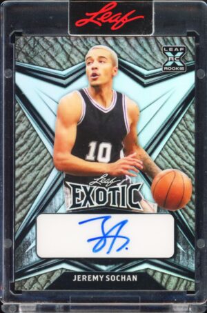 2022-23 Leaf Exotic Jeremy Sochan #BA-JS1 XRC Elephant Shimmer Rookie Auto RC /7