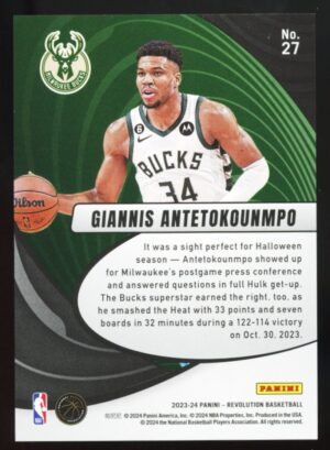 2023-24 Revolution Vortex Giannis Antetokounmpo #27