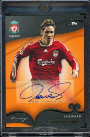 2022-23 TOPPS LIVERPOOL LINEAGE FERNANDO TORRES #AU-FT Orange /25 AUTO