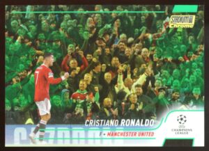 2021-22 Topps Stadium Club Chrome UEFA Cristiano Ronaldo #7 Green/Yellow Electric Charge Refractors – /125