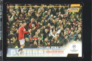 2021-22 Topps Stadium Club Chrome UEFA Cristiano Ronaldo #7 Orange Wave Refractor Numbered /25