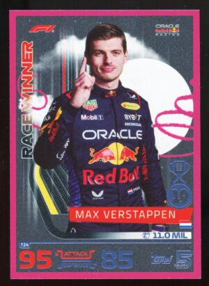 Topps Turbo Attax F1 2024 Max Verstappen Race Winner Pink Parallel #124