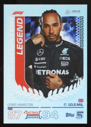 Topps Turbo Attax F1 2024 Lewis Hamilton Gladiator Legend #314