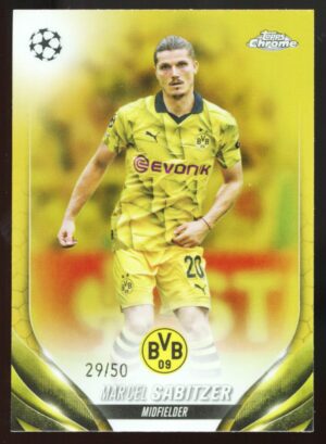 2023-24 Topps Chrome UEFA Marcel Sabitzer #80 Gold Refractor /50